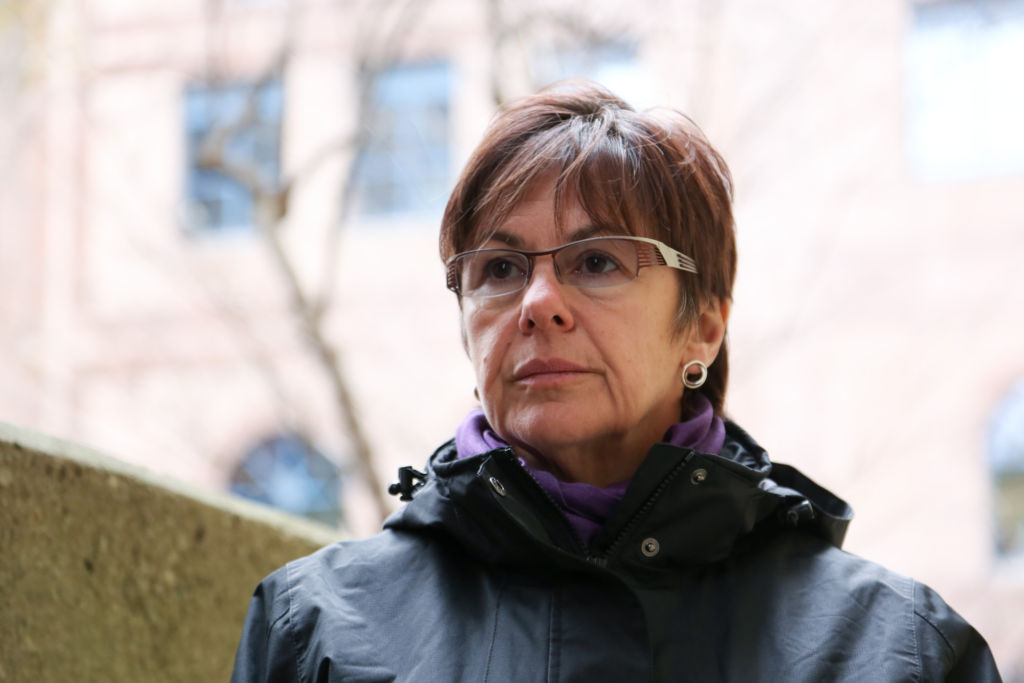 TORONTO, NOV 26, 2013 -- LIZ FRY CORONER -- Kim Pate, executive director Canadian Association of Elizabeth Fry Societies stands outside the Toronto Coroners Office on November 26, 2013 during a break in the Ashley Smith inquest. Pate has participated in over a dozen coroner's inquests across the country, including the Ashley Smith inquest currently happening. She says inquests are very valuable but she's been frustrated at how few recommendations get acted upon. Glenn Lowson photo for PostMedia -- News, CORONERS INQUEST REPORT For Douglas Quan (Postmedia News) Inquest series DAY SIX: SOLUTIONS