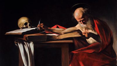 Saint Jerome Writing Caravaggio painting